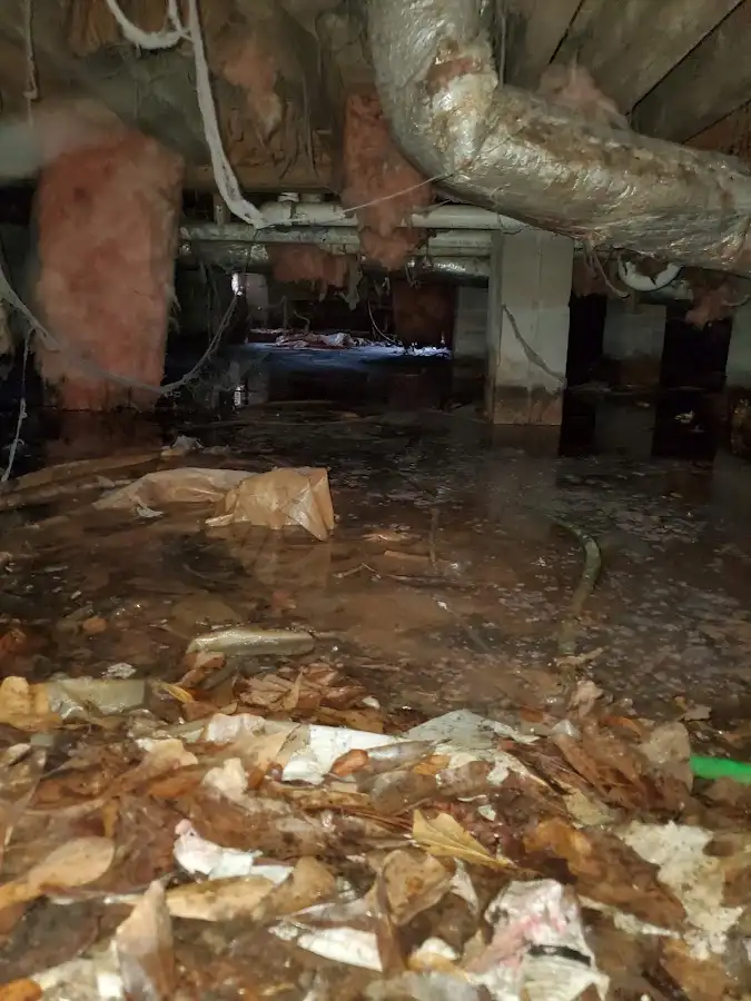 Crawl space flood assessment for Commercial Water Damage Restoration in Pullman